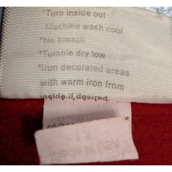 Nu Views Vintage Red Cardigan XXL 100% Cotton Button Abstract Embroidery - Picture 8 of 14